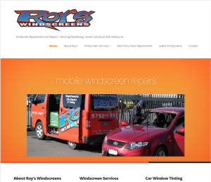Windscreen Repairer Website Design