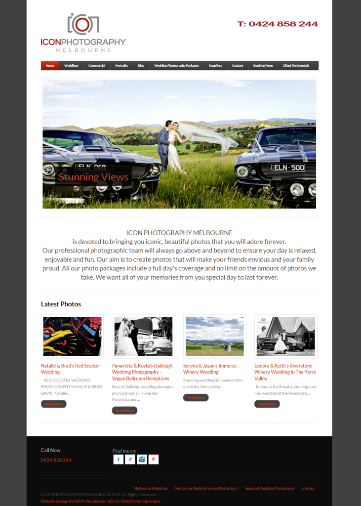 Melbourne Photography Website Design