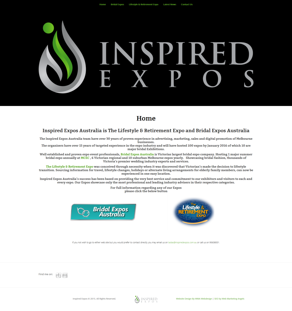 Inspired Expos website