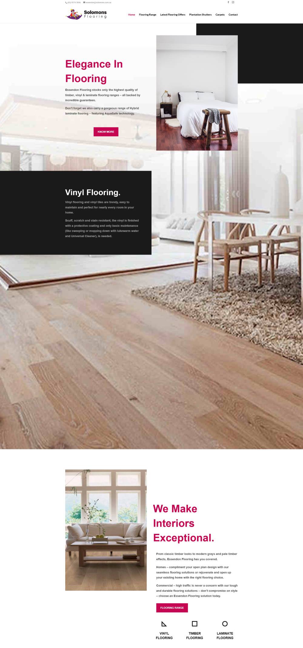 Essendon Flooring - North Melbourne Website Design
