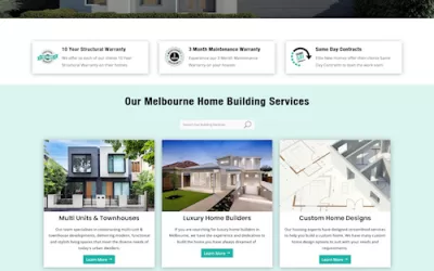 Elite New Homes Website