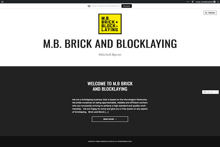 MB Bricks & Block Laying – new tradie website design Mornington