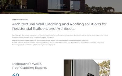 Latest website redesign – Advanced metal cladding